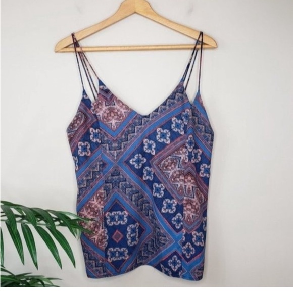 Skies Are Blue Tops - Stitch Fix Skies Are Blue | Scarf Print Cami Tank
